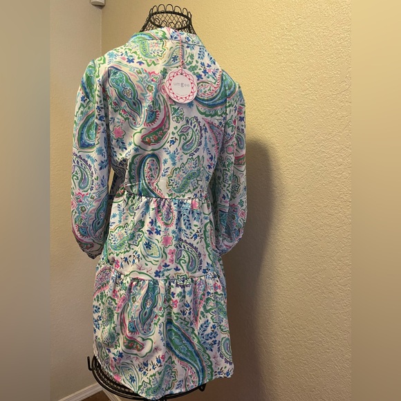 NWT Umgee Paisley Green Tiered Top | Small - Picture 2 of 5